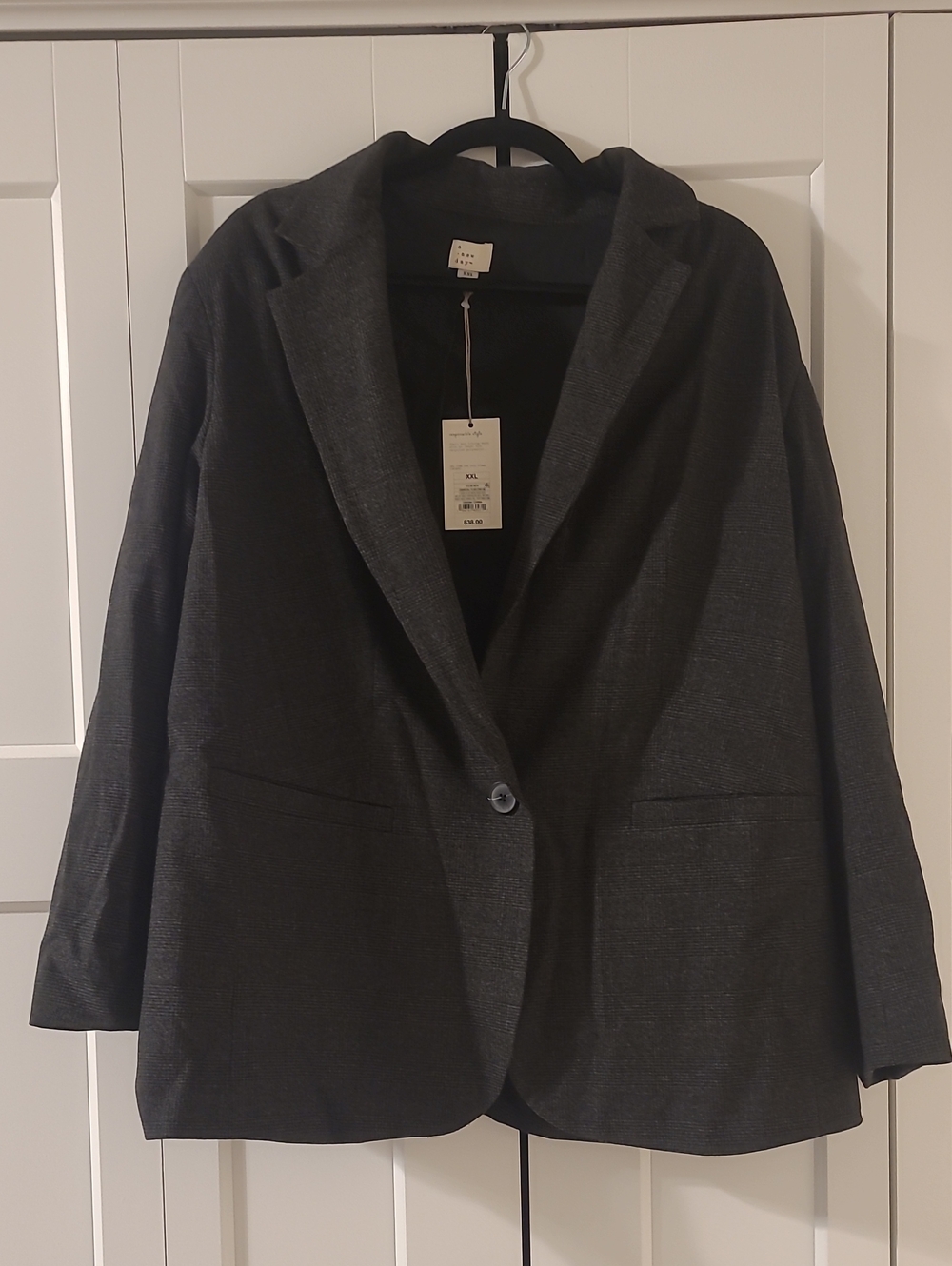 a new day Charcoal Single-Button Blazer